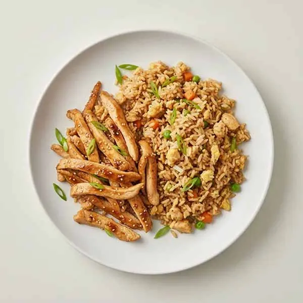 Hoisin Glazed Chicken Breast with Chao Fan Fried Rice
